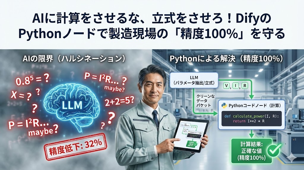 DifyのPythonノードで製造現場の「精度100%」を守る