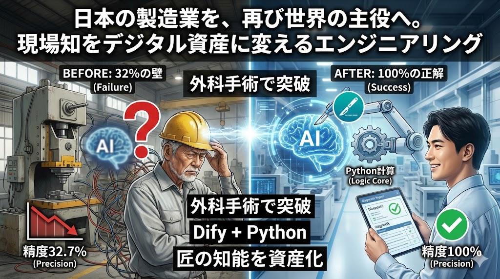 AI異音診断はなぜ失敗するのか？プレス機メンテ「32%の壁」を突破した外科手術